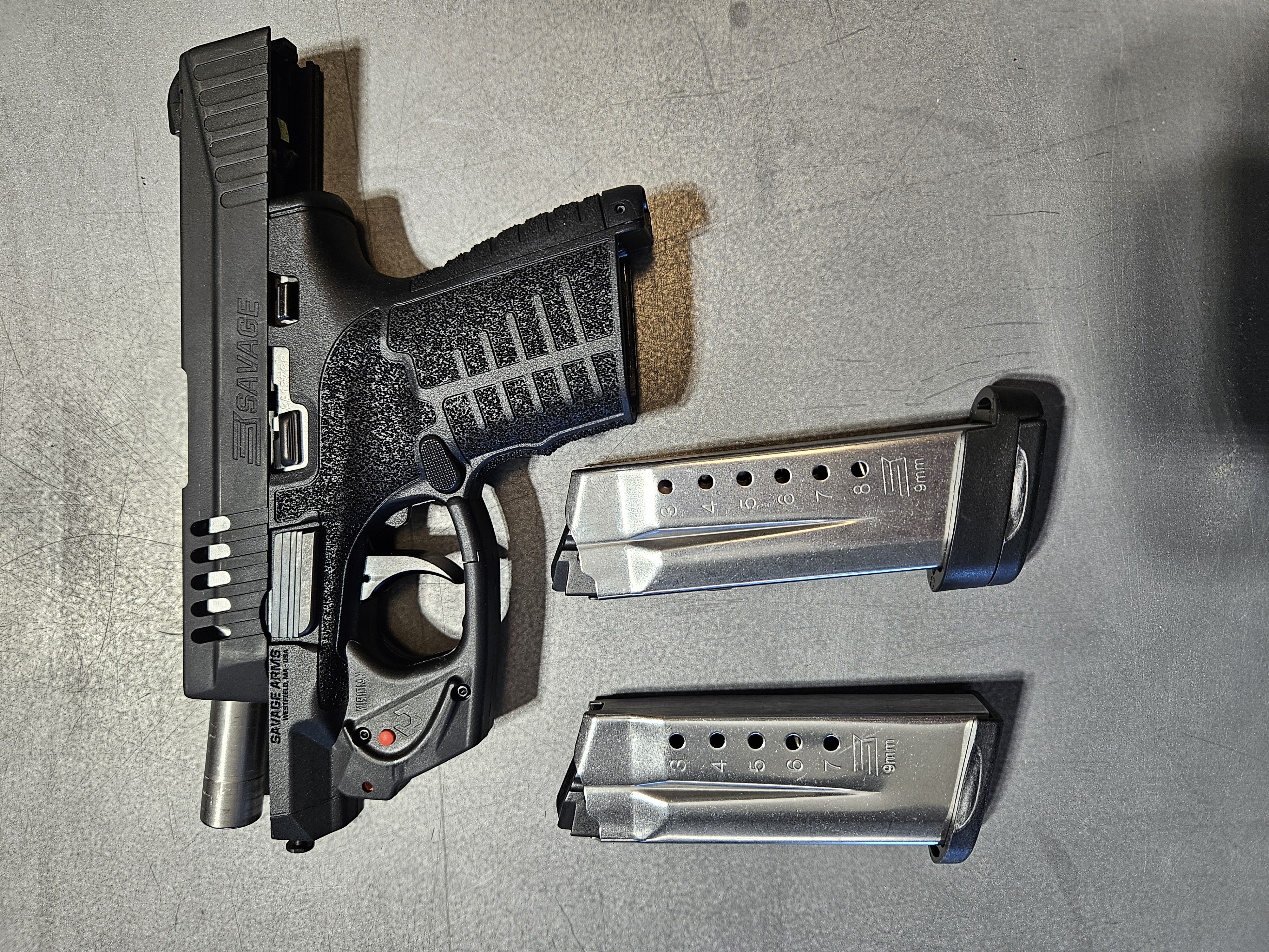 Savage Stance BLKLZ 9mm w/Viridian Red Dot Laser & Holster