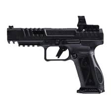 Canik SFx Rival-S 9mm Luger 18+1, 5" Black Steel Barrel, Dark Side Optic Ready/Serrated w/Ports Steel Slide, Steel Frame w/Picatinny Rail, MeCanik MO2 Red Dot, Ambidextrous  787450850675