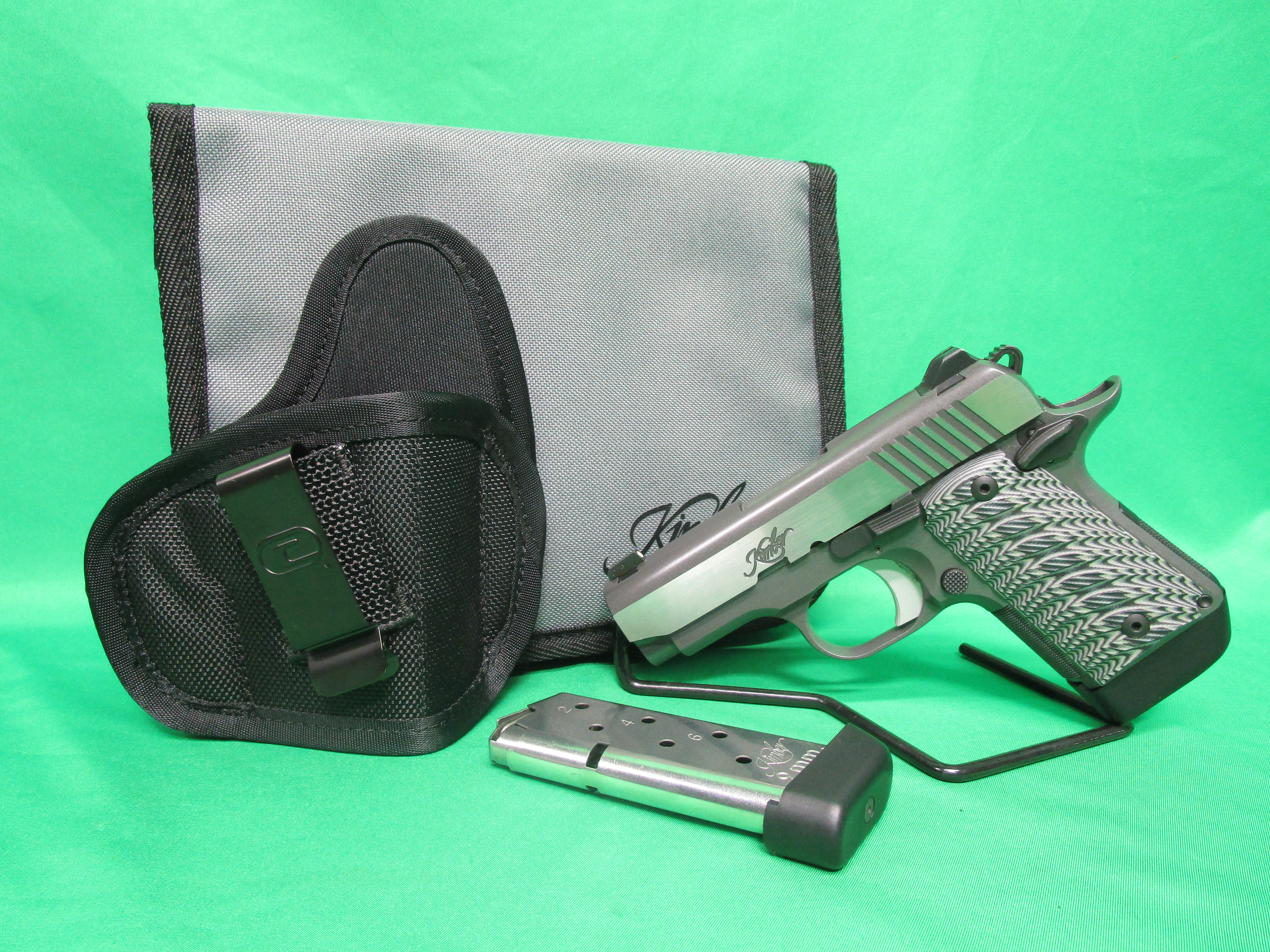 USED KIMBER 3300189 MICRO 9 ECLIPSE 9MM 2.75" W/ CASE, HOLSTER, & 2 MAGS TB0078106