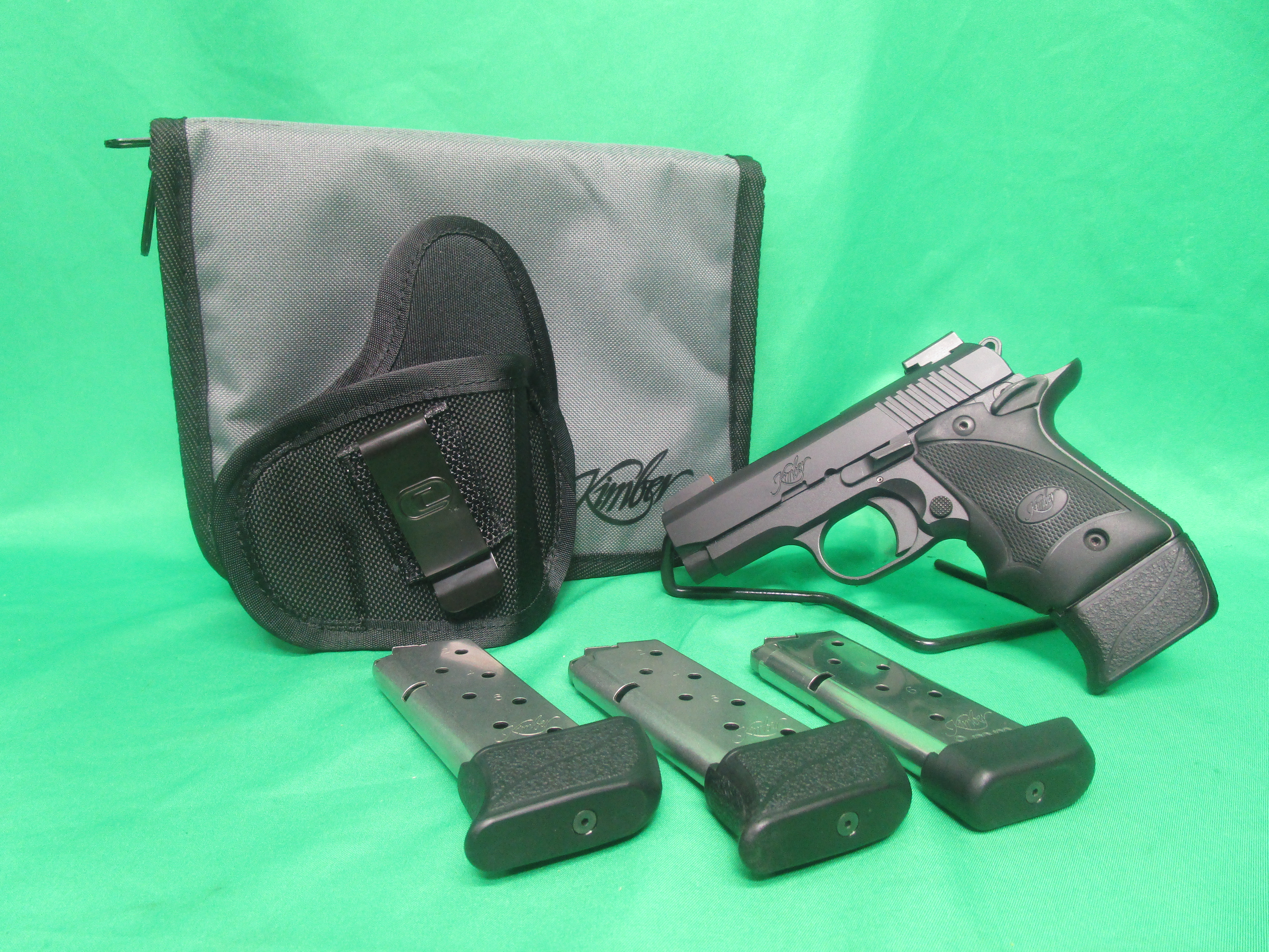 USED KIMBER MICRO 9 NIGHTFALL 9MM 3" W/ SOFT CASE, HOLSTER, & 4 MAGS PB0388048