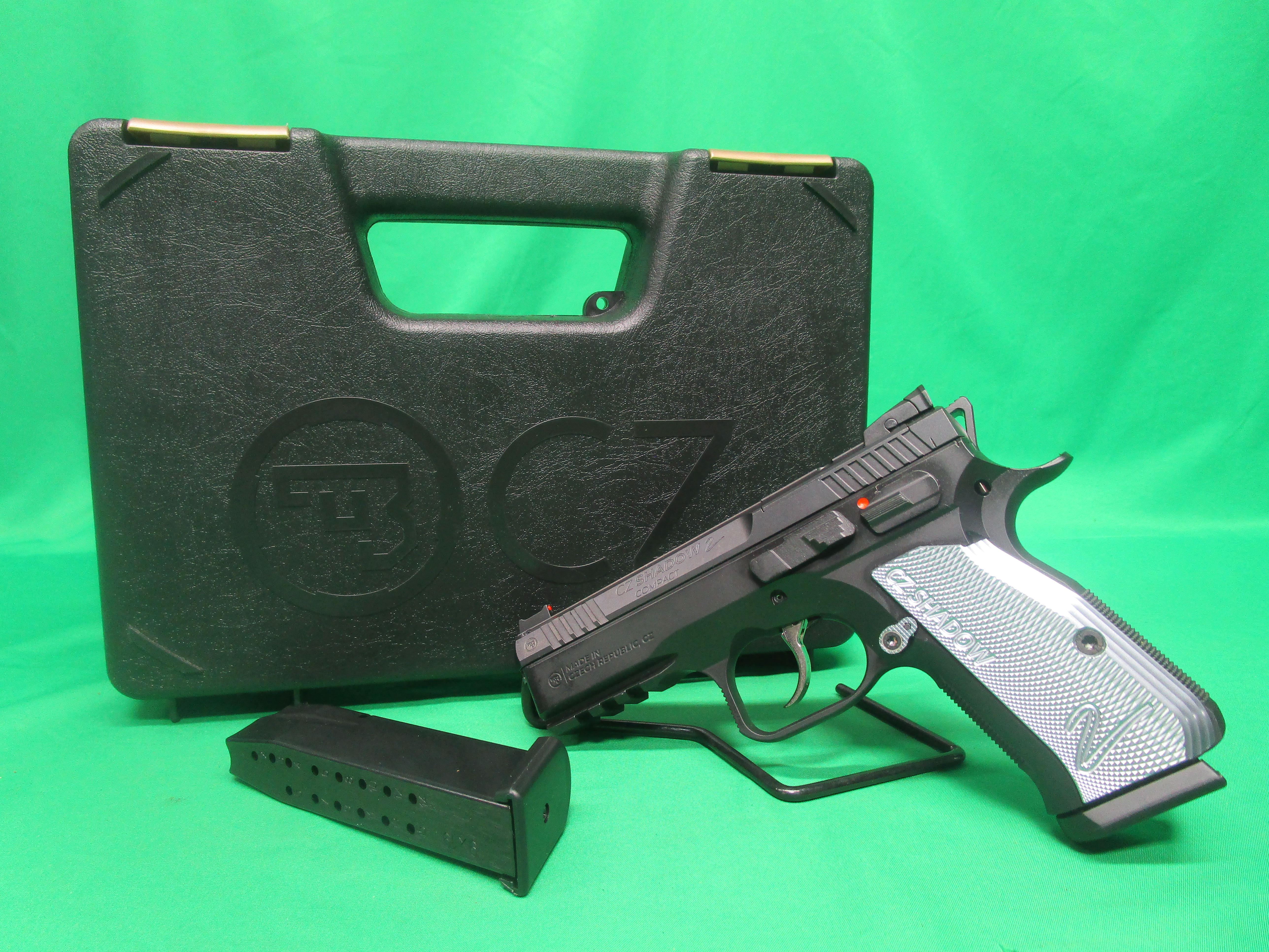 USED CZ SHADOW 2 COMPACT 9MM 4" W/ CASE & 2 MAGS J081500