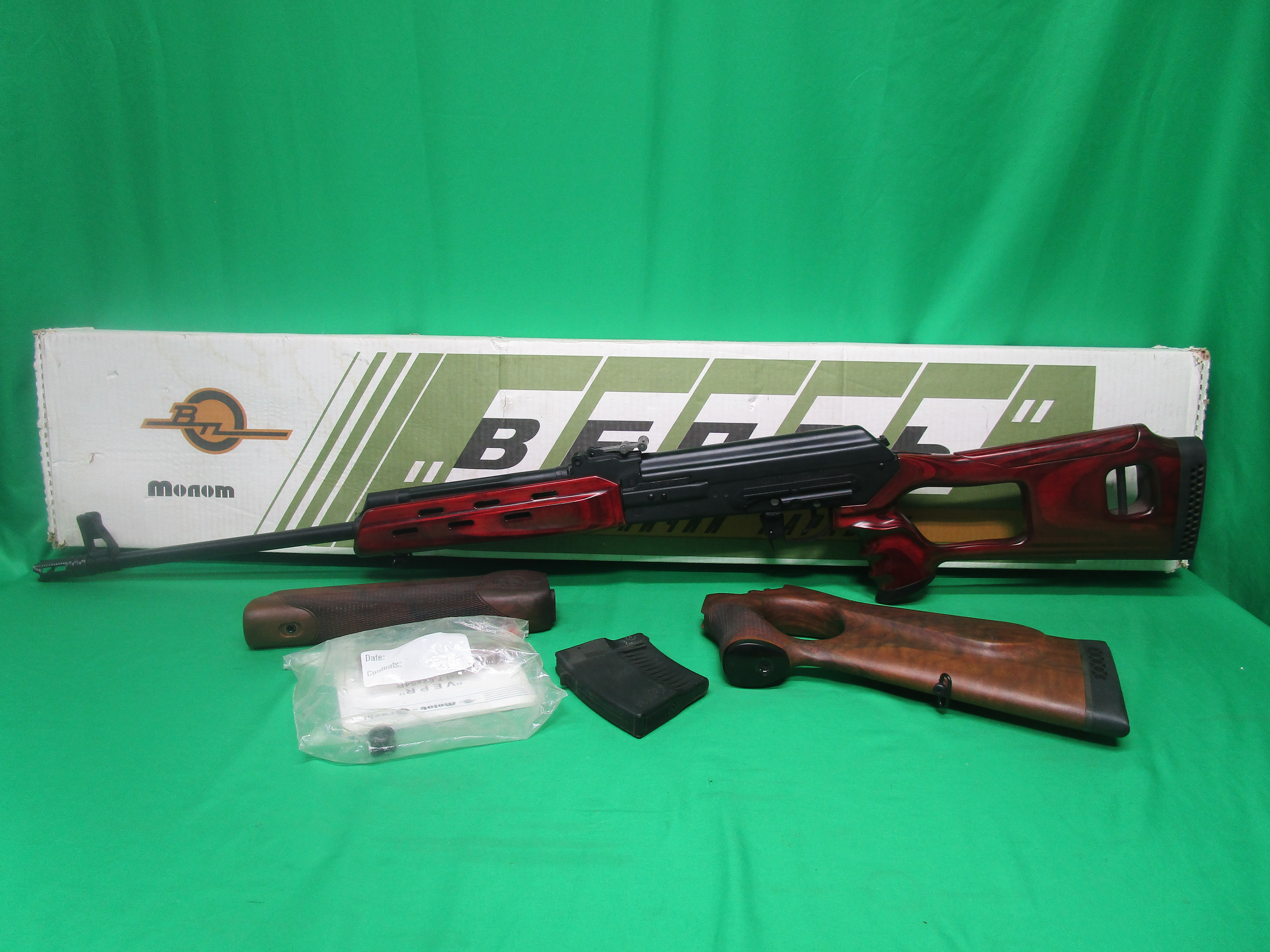 USED MOLOT VEPR 7.62X54R 21" W/ BOX, 2 SETS OF FURNITURE, & 1 MAG 16VTT3714