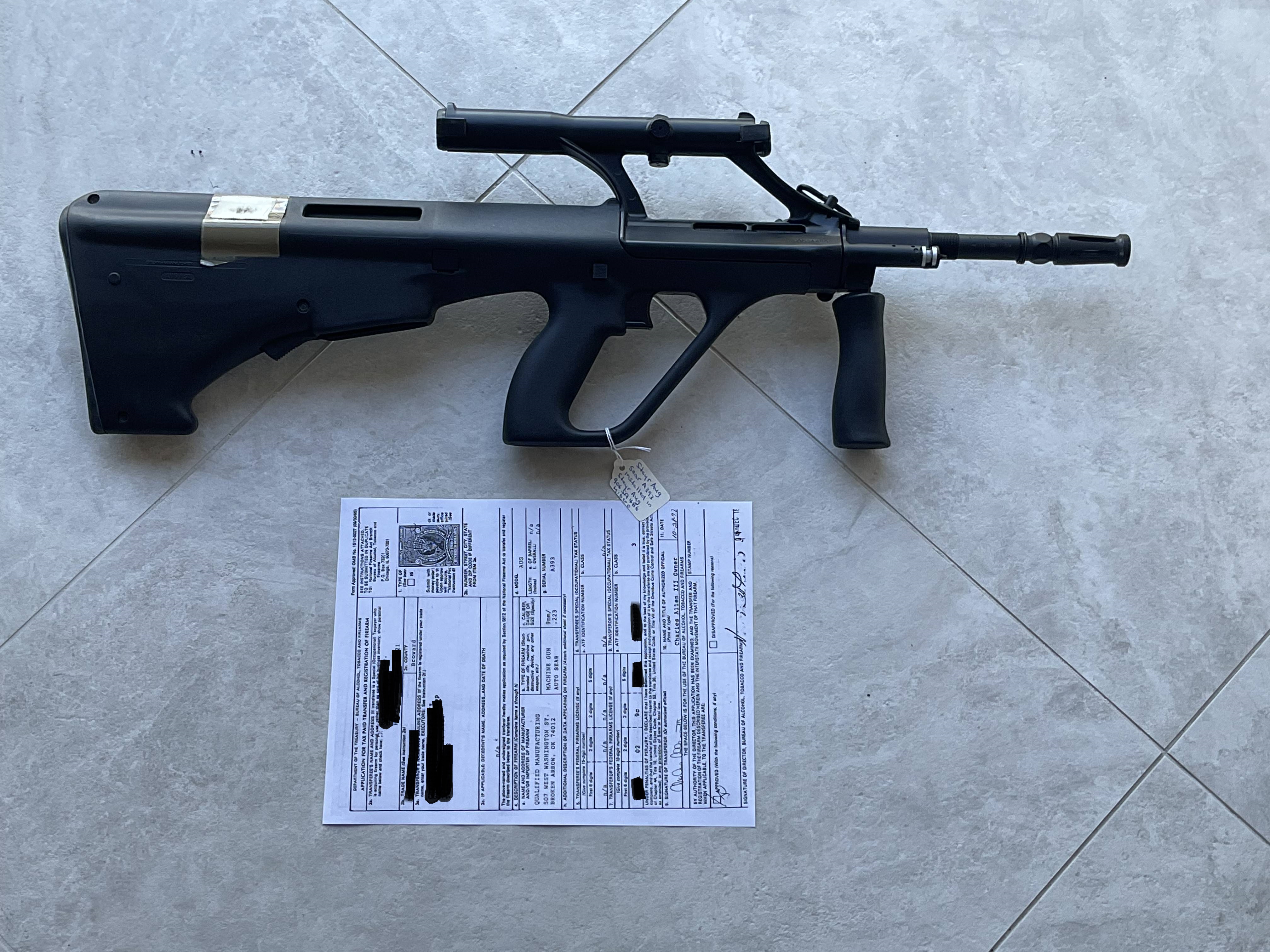 Qualified Manufacturing AUG Sear w/Gun