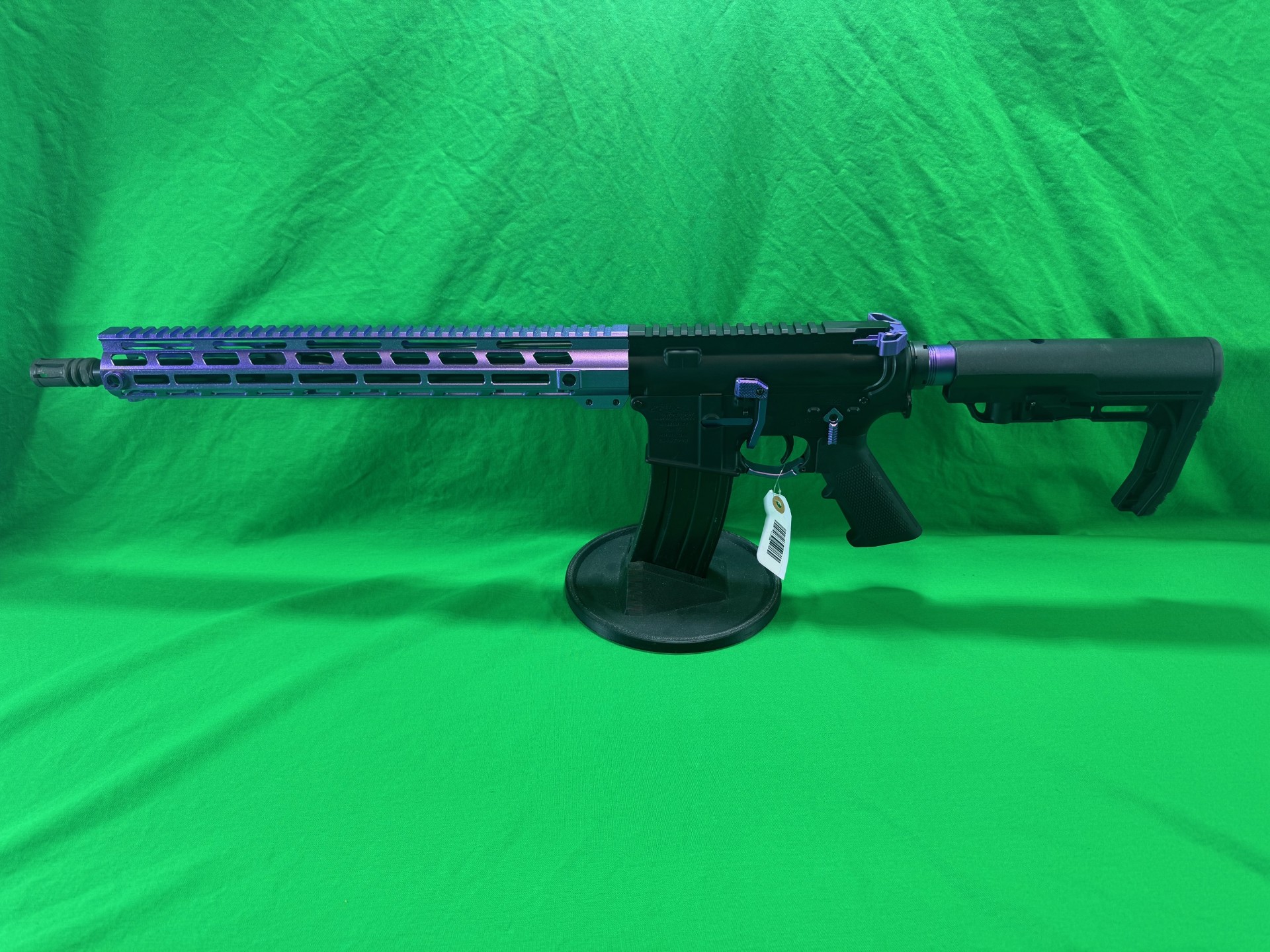 R15 - .223 Wylde, Purple Accents, 16" Barrel with 15" handguard.