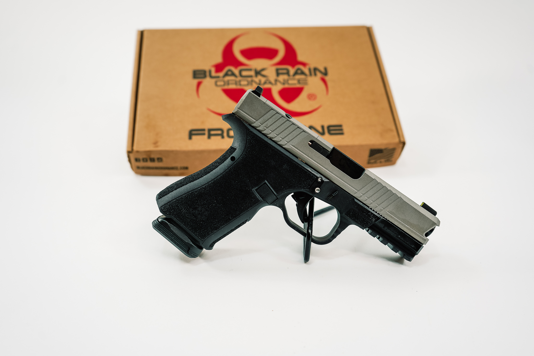 Black Rain Ordnance 9 MM 4" BBL Blk/Titanium BR0-SS25-FLPKG-03