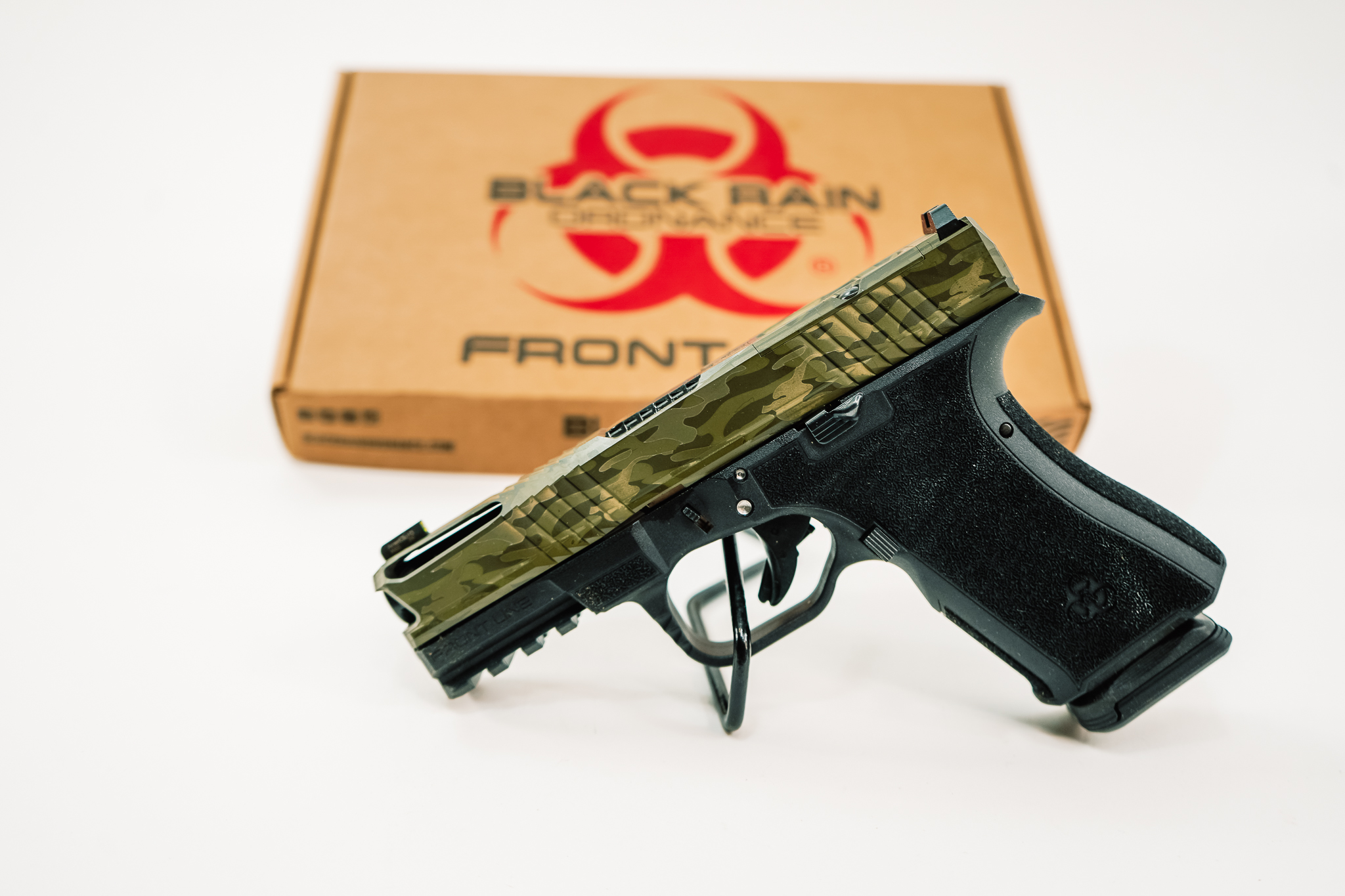 Black Rain Ordnance 9 MM 4" BBL Black OD Green BR0-SS25-FLPKG-08