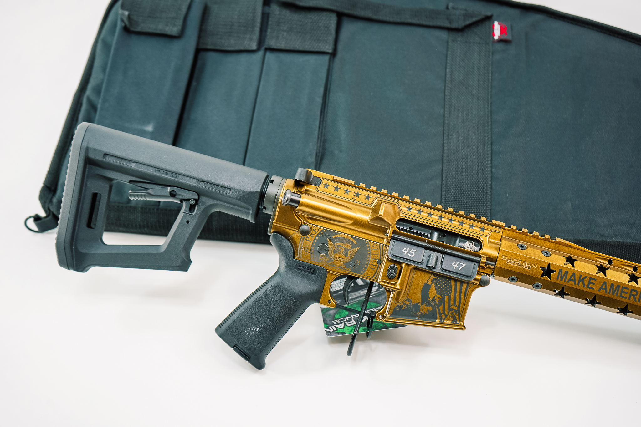 BLACK RAIN ORDNANCE SPEC 15 TRUMP GOLD 5.56