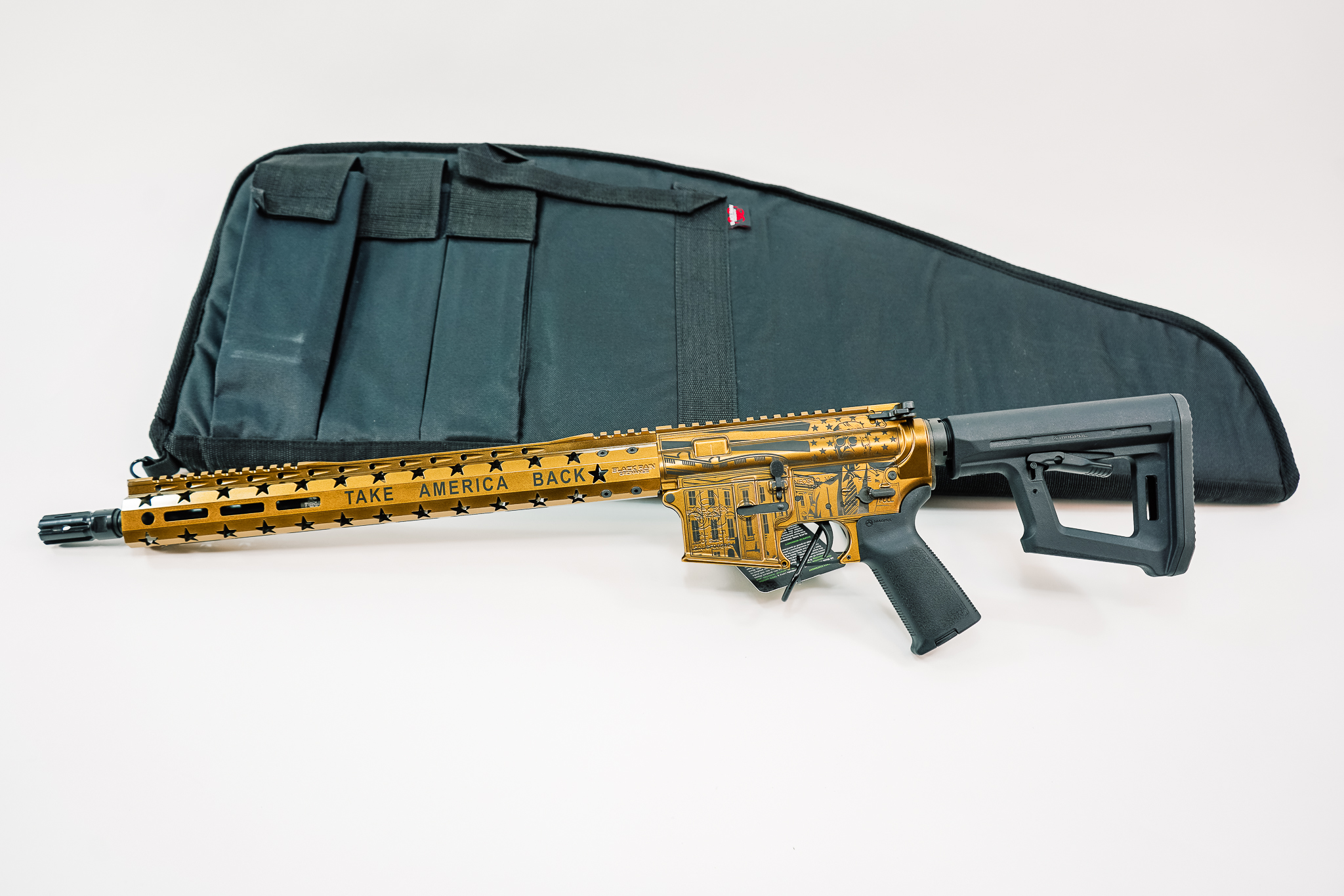 BLACK RAIN ORDNANCE SPEC 15 TRUMP GOLD 5.56