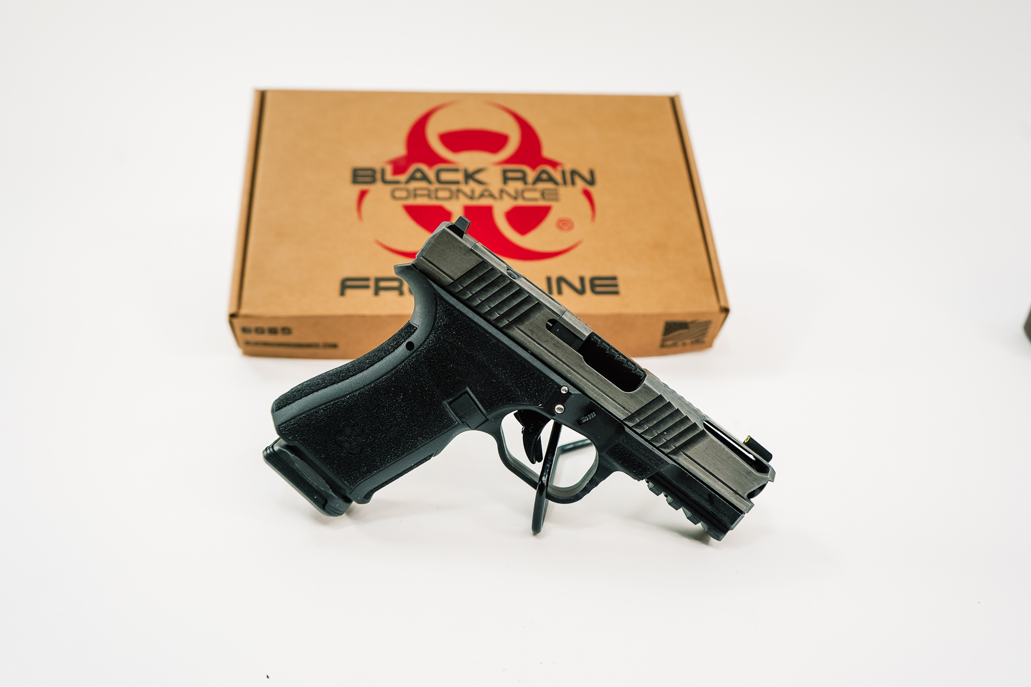 Black Rain Ordnance 9 MM 4" BBL Gun Metal Battleworn BRO-SS25-FLPKG-10