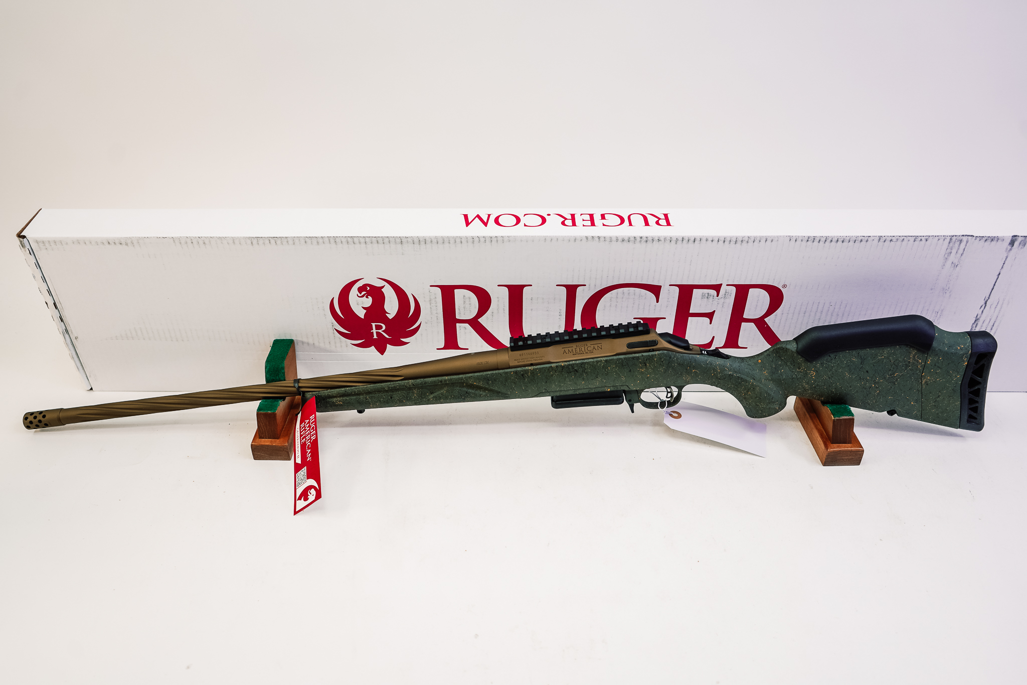 Ruger 46934 American Predator Gen II, 6mm Creedmoor, 22" TB, Green Splatter