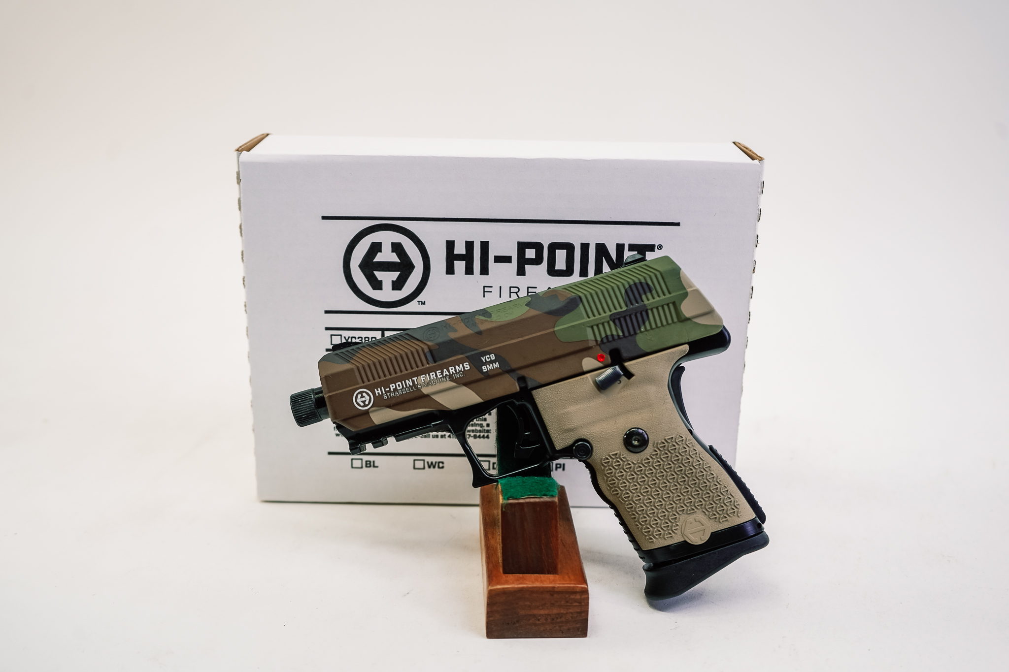 Hi Point C-9 9MM M81 CAMO 10+1 3.93" TB STRIKER FIRE PISTOL|THREADED