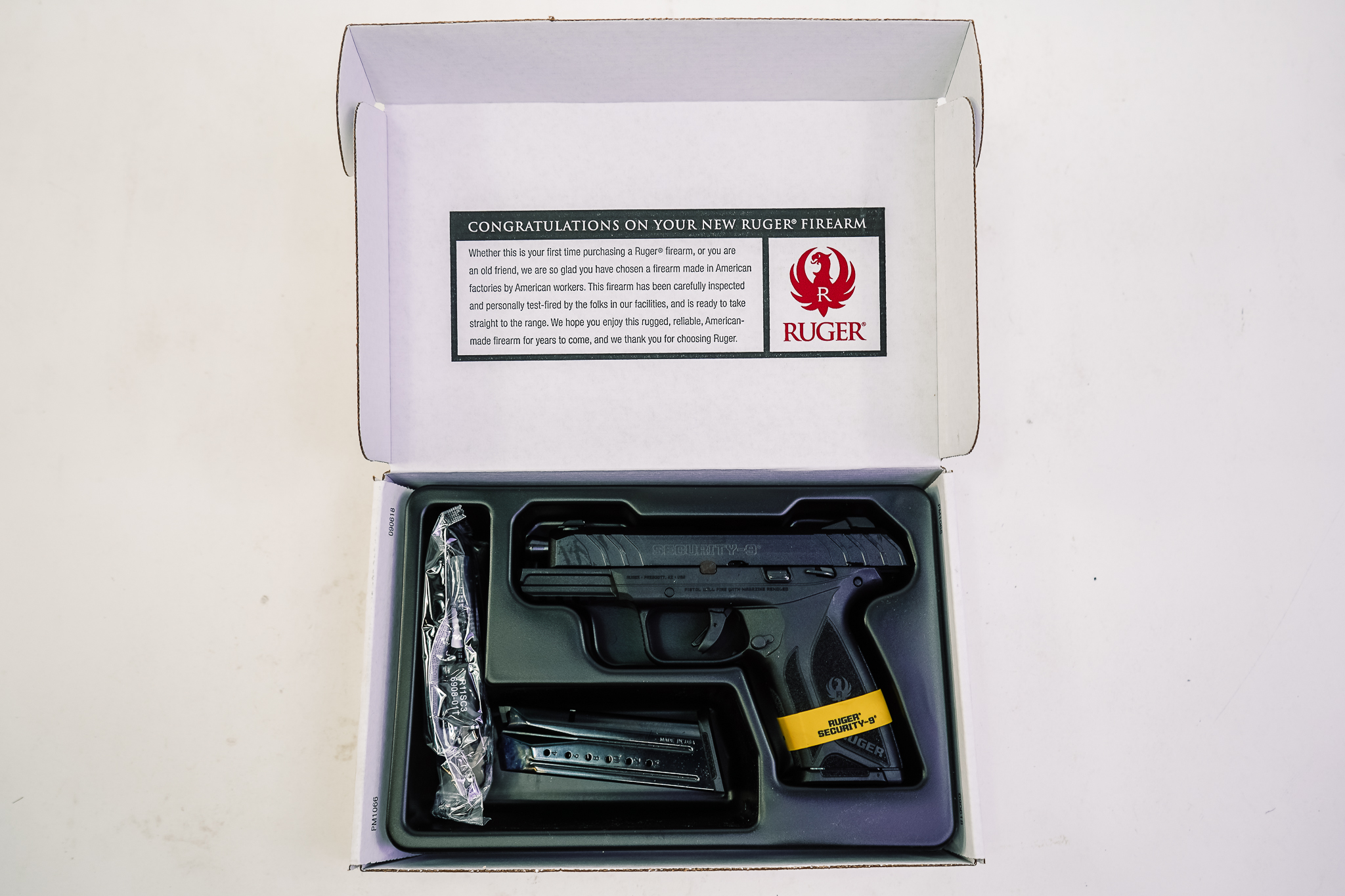 Ruger 3810 Security-9 9mm Luger 15+1 4" Black Steel Barrel