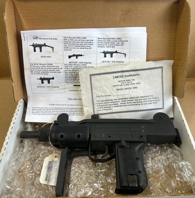 NEW IN BOX Group/Vector MiniUzi Transferable Machine Gun