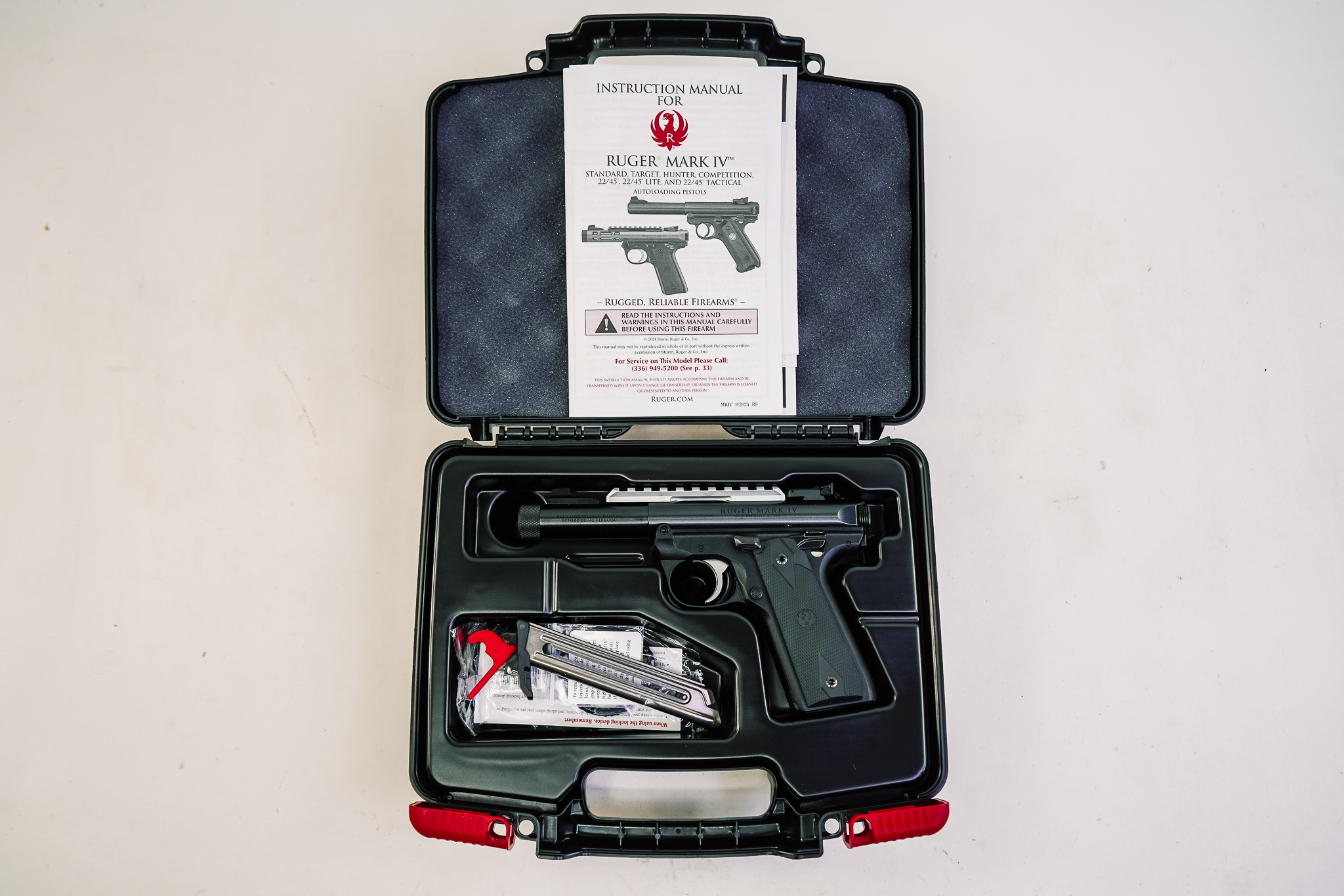 Ruger 40190 Mark IV 22/45 22 LR 10+1 4.40" Stainless Threaded Bull Barrel