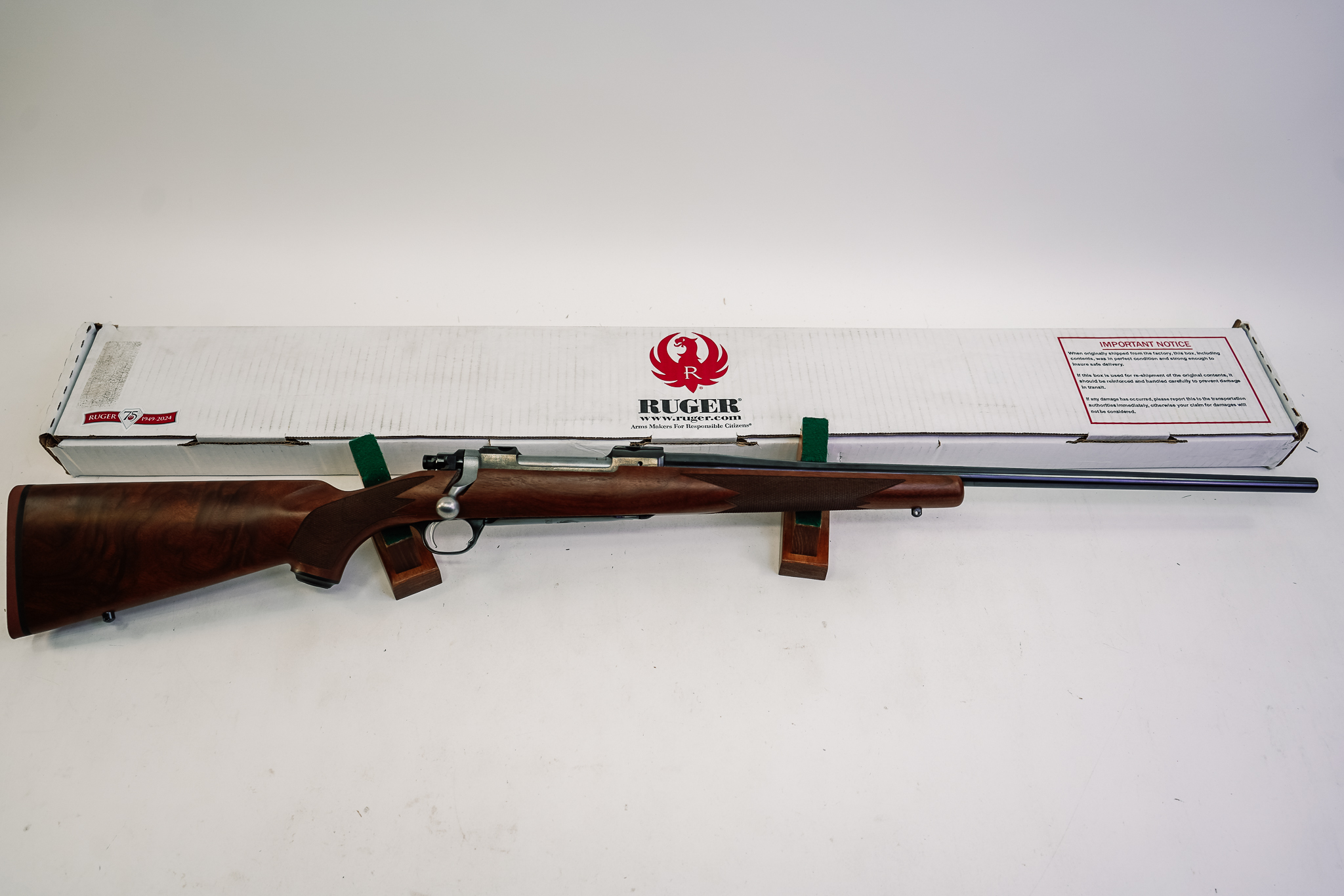 Ruger Hawkeye Rifle 7 mm Rem Mag 24" Satin Blue Walnut