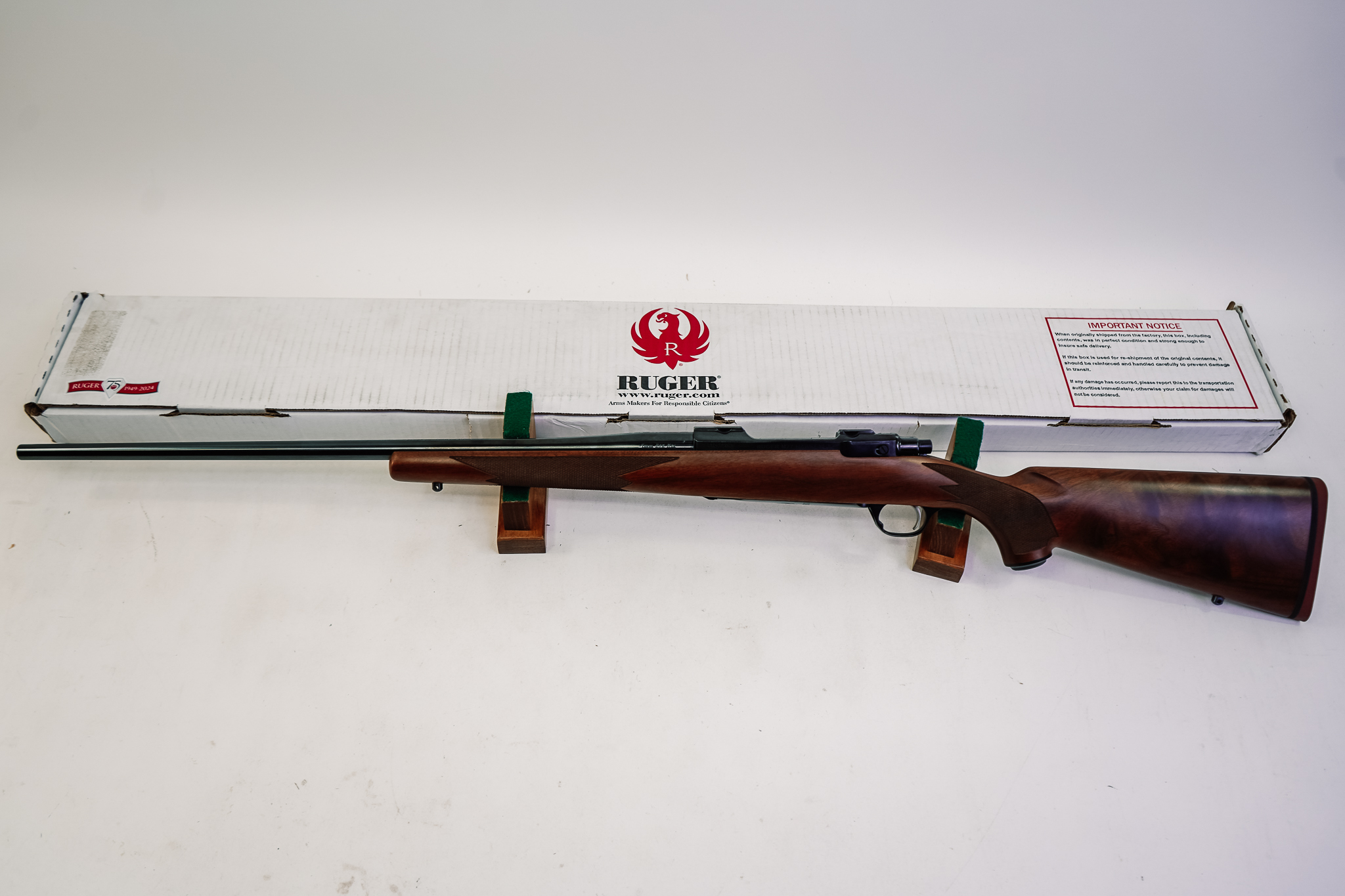 Ruger Hawkeye Rifle 7 mm Rem Mag 24" Satin Blue Walnut