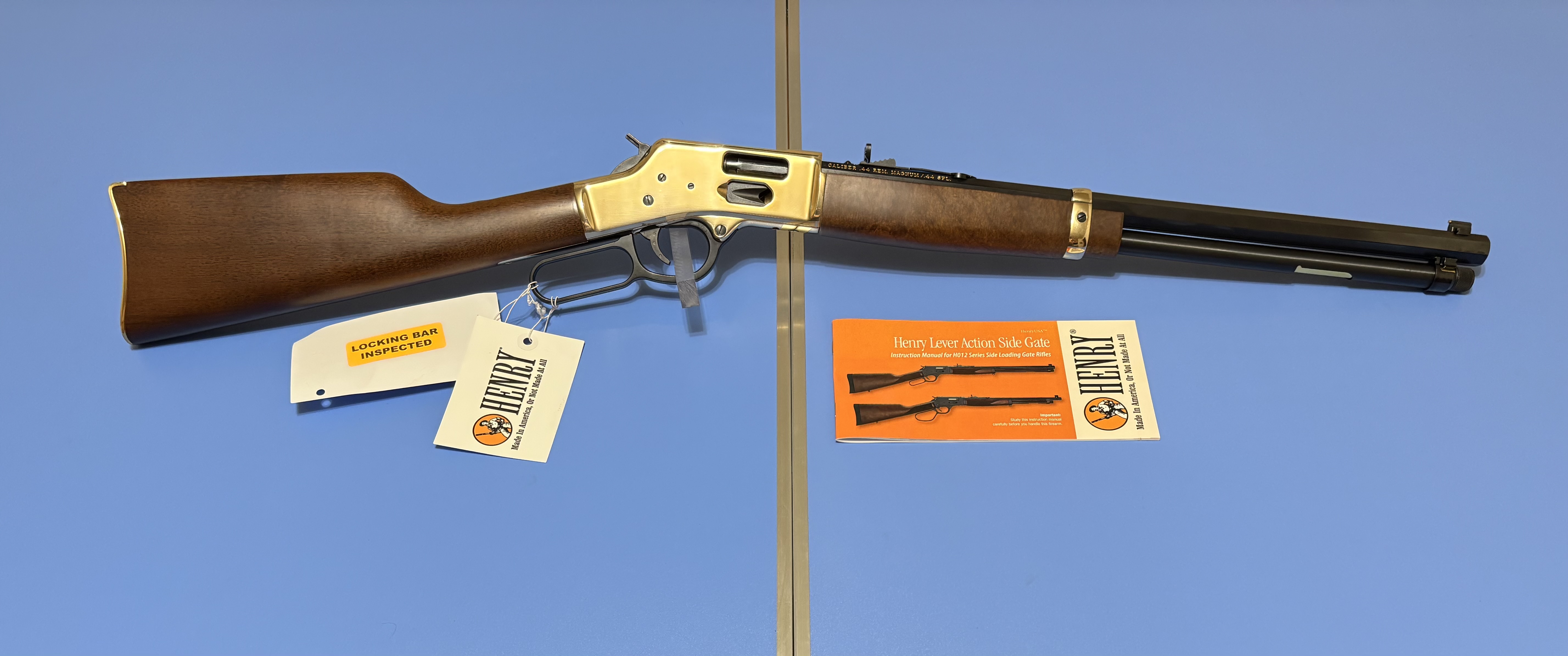 Henry Big Boy Brass Side Gate Lever Action Rifle .44MAG/44SPL 10+1 20" Oct. Barrel SKU:H006G FNIB