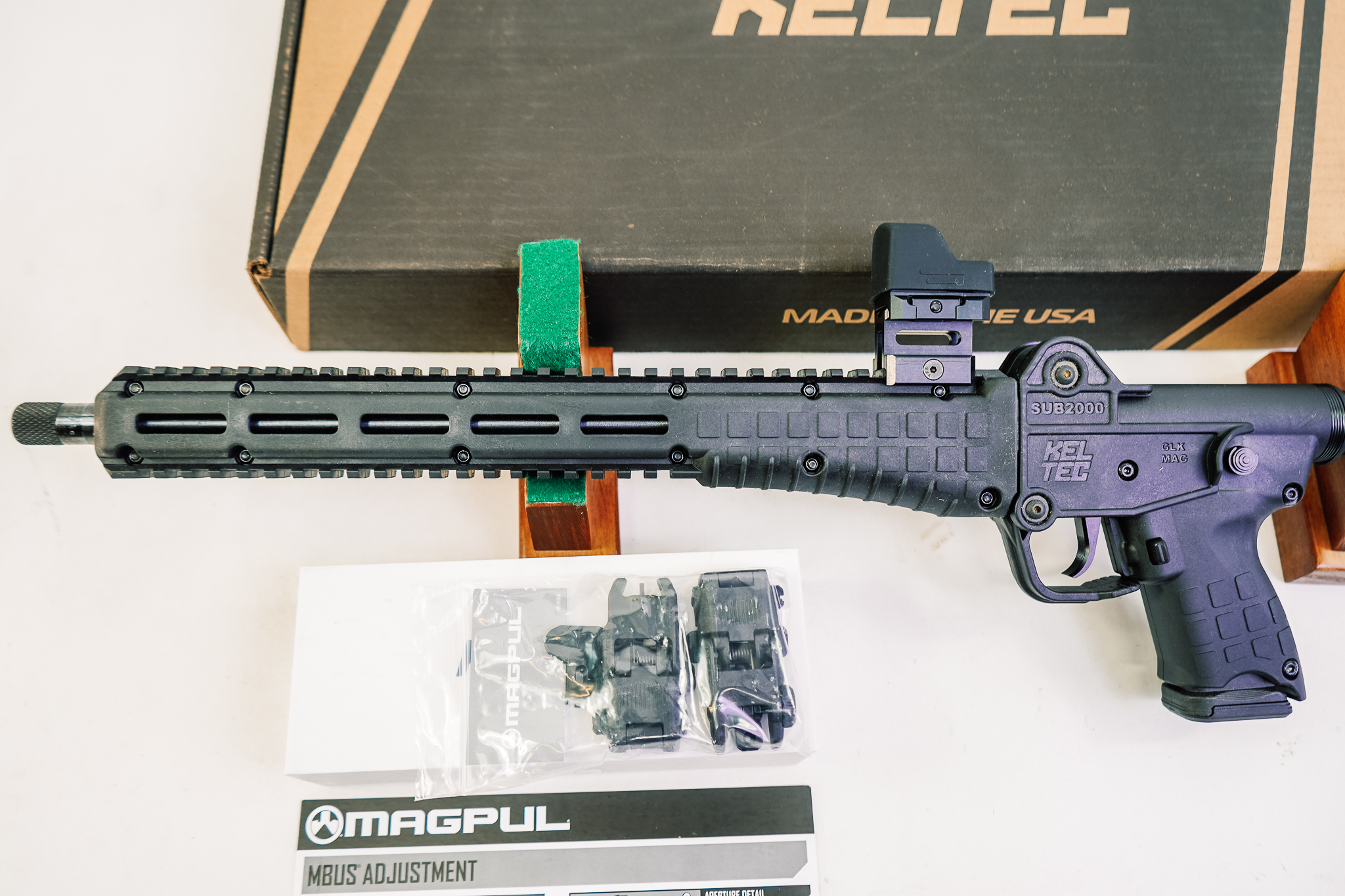 Kel-Tec SUB2K9GLKBLKD SUB2000 Defender w/Optic 9mm Luger 15+1 16.15"
